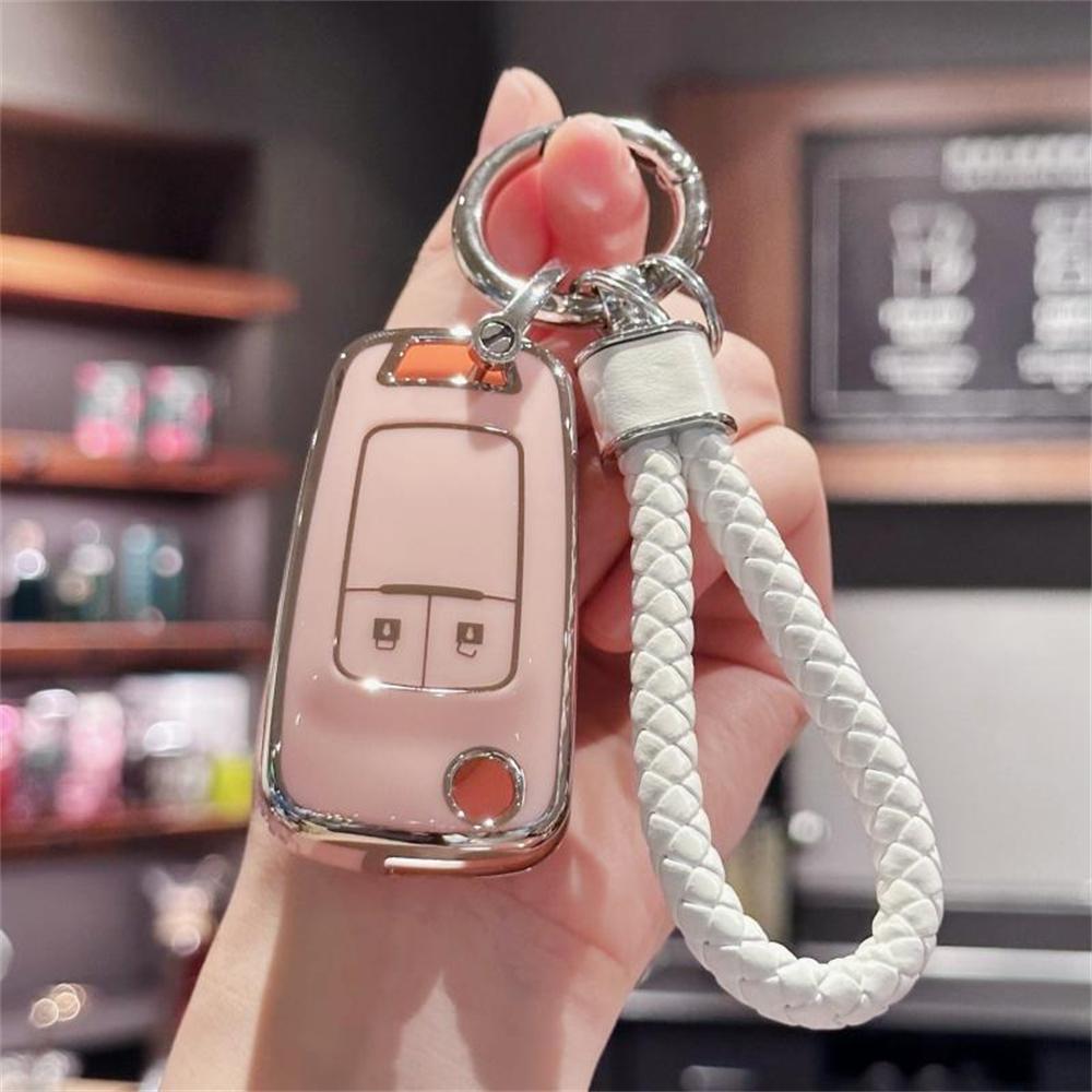 Key Fob Cover with Car Key Chain Lanyard for Vauxhall Astra J Insignia A Meriva B Zafira C Mokka Chevrolet Orlando Aveo