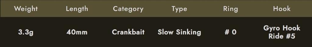 Valkein Kuga WW SS 40mm 3.3 grams Slow Sinking Lure M249 (6467)