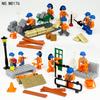 12pcs Urban Series Building Worker Professional Character Building Block Toys