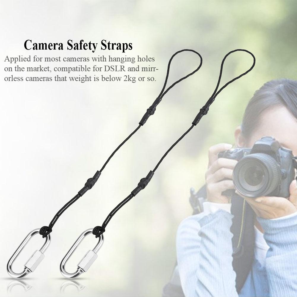 Universal Durable Camera Strap Safety Rope Tether with Clip Hook for DSLR Mirrorless Cameras