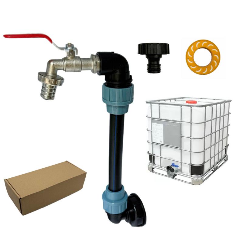 3/4 Inch Gooseneck Ibc Tank Adaptor With Outlet Valve Ibc Adapter Connection Kit For Tank Container Rainwater Tank