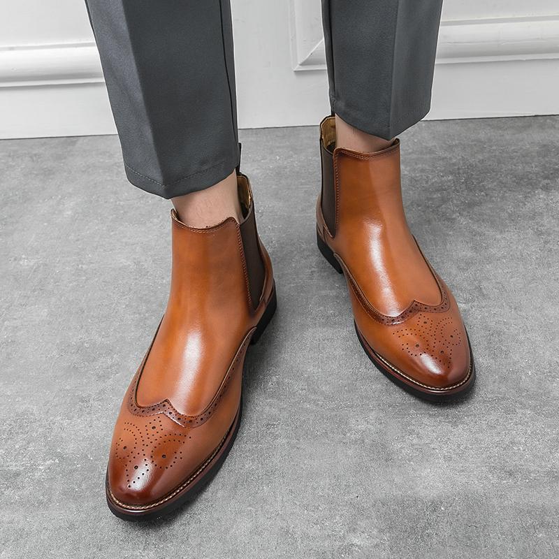 Роскошные брендовые ботинки челси в британском стиле, мужские ботинки Ankel ручной работы, деловые деловые ботинки, классическая повседневная обувь из мягкой кожи в стиле ретро