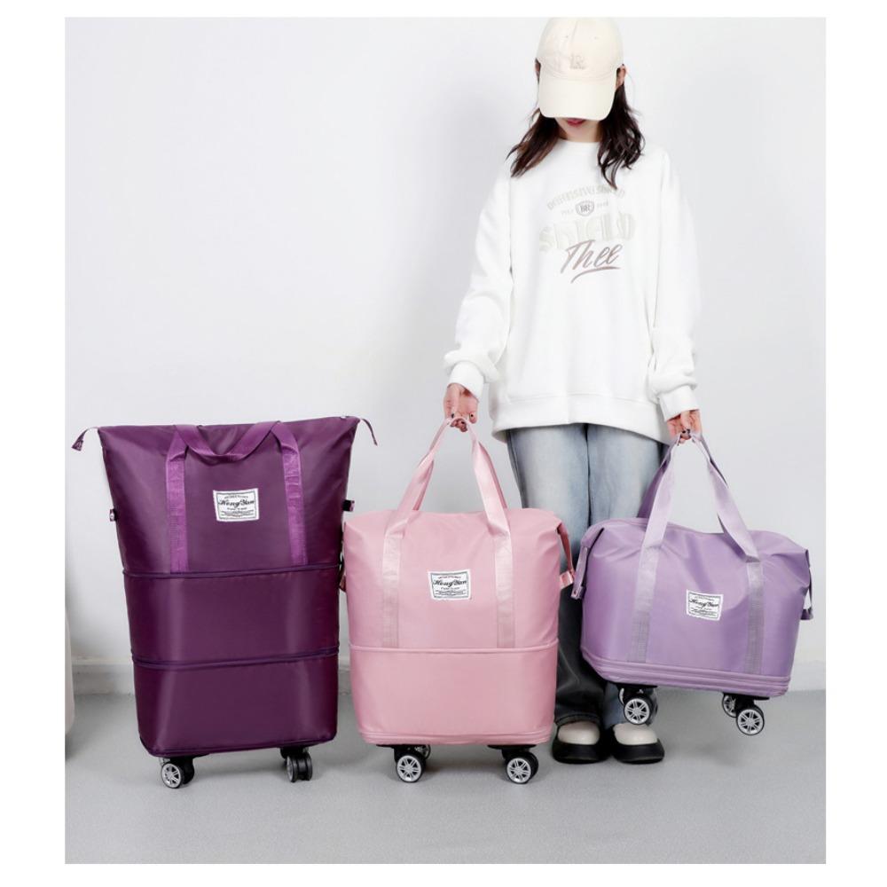 Складные сумки на колесиках, легкая комиссионная сумка, портативная большая вместительная сумка из ткани Оксфорд, разделительная сумка для сухой и влажной уличной йоги