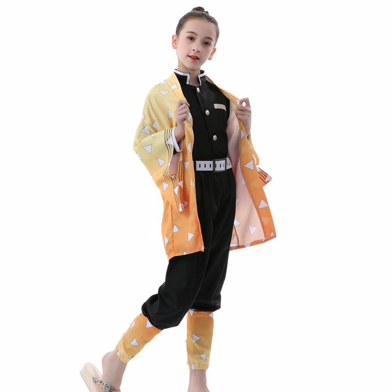 Аниме Убийца Демонов: Tsuyuri Kanawo Kamado Nezuko Кимоно Косплей для Девочек и Мальчиков, Костюм для Ролевой Игры, Детский Комплект