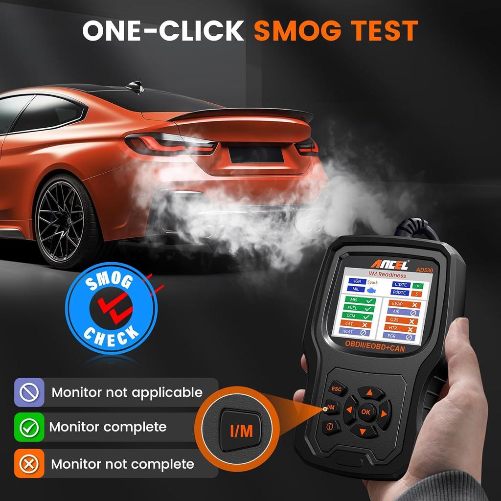ANCEL AD530 OBD2 Scanner Diagnostic Tool, Universal Check Engine Code Reader With Live Data, Car Diagnostic Tool With Upgraded Battery Tester & All