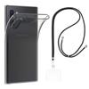 Coque Et Tour De Cou Pour Samsung Galaxy Note 10 - TPU Souple Transparent Cordon Noir Réglable Phonillico®
