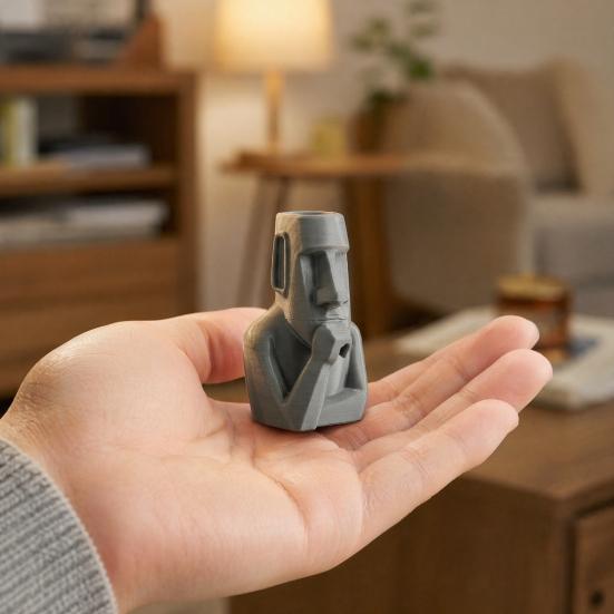 Статуэтка Мыслителя Моаи от Yousheng, 3D-печатная креативная фигурка Мыслителя, Забавная статуэтка Моаи, Орнамент для украшения домашнего офиса, стола, полки