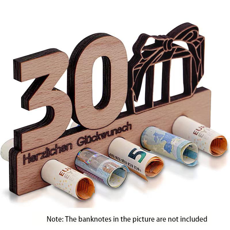 3D Wooden Money Clip Ornaments Friends Memorial Birthday Gift 40 Unique Cash Gifts 30 Party Decor 18 Birthday Gifts For 16 1PC