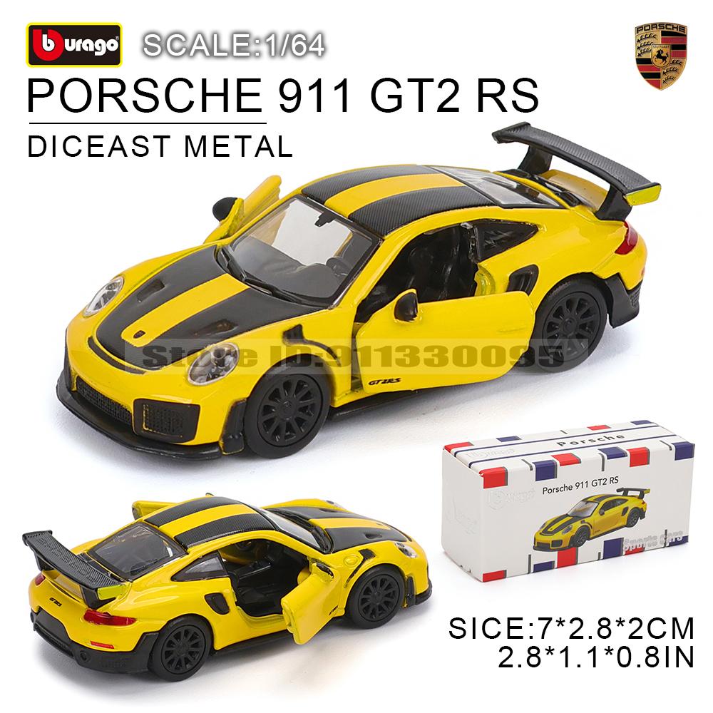 Ббураго 1:64 Модель автомобиля Porsche 911 Gt2 Turbo S Коллекция Детский Рождественский Подарок Игрушки Для Мальчиков Ferrari Lamborghini Benz Volkswagen