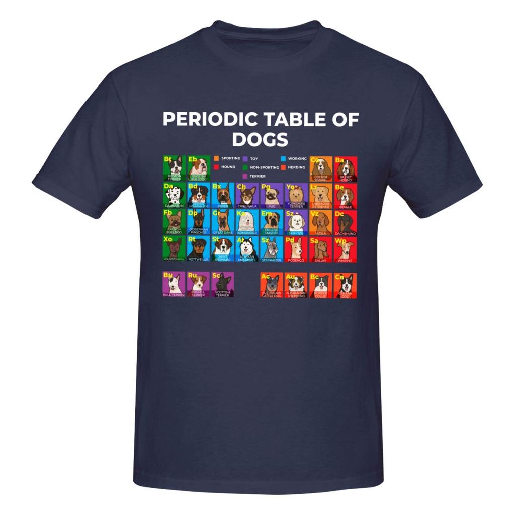 Periodic Table Of Dogs Dog Lover Funny Science T Shirts Graphic Y2k Anime Short Sleeve Unisexs Wounisex Tshirt Tops