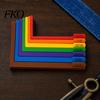 Corner Alignment Tool 7Pcs/Set Paper Crafting Rulers with Storage Case, Color-Coded L-Shaped Pastel Color Size Tabs, Layering Guide