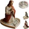 Resin Virgin Mary Rosary Holder Jesus Necklace Storage Holder Prayer Rosary Holder  Office