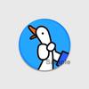 32/44/58mm Cartoon Honk White Goose Brooches Pins Cute Animal Duck Round Badges Clothes Lapel Pin Fashion Jewelry Gift Accessory