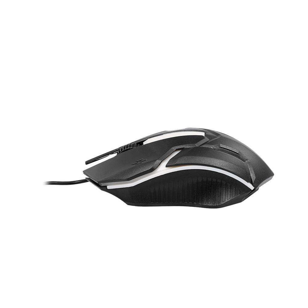 CM 818 Wired Optical Mouse Gaming Mouse 1200DPI USB Gaming Mouse Ergonomic Mouse with Colorful Breathing Light Black