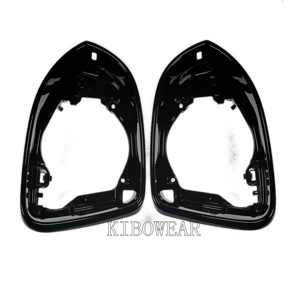 Глянцевая блестящая черная рамка корпуса бокового зеркала, накладка для VW Passat B8 Arteon B7, держатель CC Jetta, замена стеклянной рамы