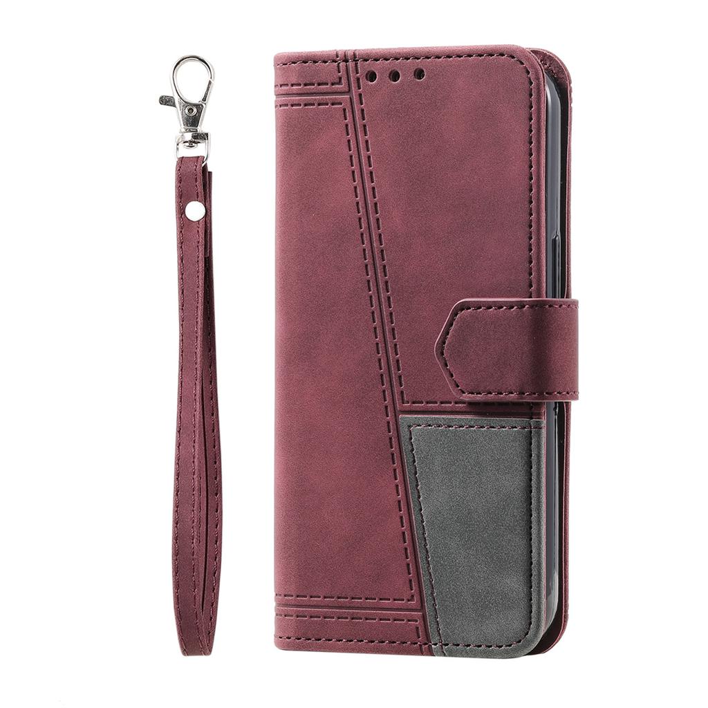 For Sony Xperia XZ1,Xperia XA2,XA1,Xperia 1 II,Xperia 10 II,Xperia 5 III...Hand Rope Style Splicing Design PU Leather Flip Stand Wallet Phone Case