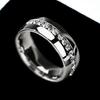 Мужчины Женщины Пара Любовник Горный Хрусталь Титановая Сталь Обручальное Кольцо Свадебные Украшения