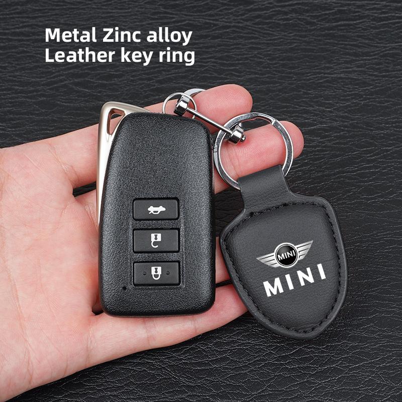 ECN2 Leather Car Key Bag Coins Wallet Mini Card Pouch Auto Interior For Mini F54 F55 F56 F57 F60 R50 R52 R53 R55 R56 R57 R58 R59 R60