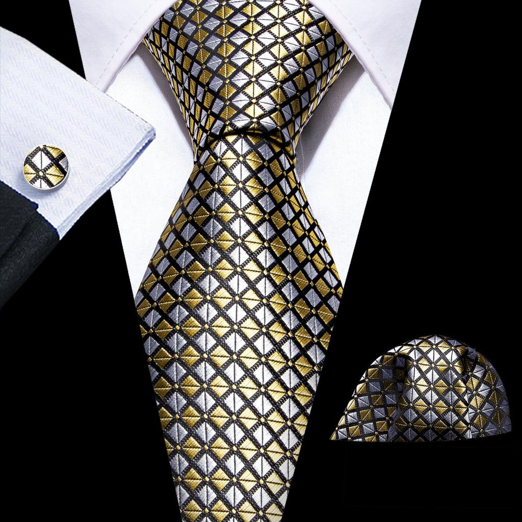 Мужские галстуки с цветочным принтом Barry.Wang, тканые свадебные галстуки с узором пейсли, носовой платок, запонки, формальный повседневный набор