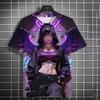 Sexy Anime Girl 3D Printed T-shirt Top Men's and Women's Fashionable Sports Plus Size T-shirt Sexy Girl Summer T-shirt Children's Clothing