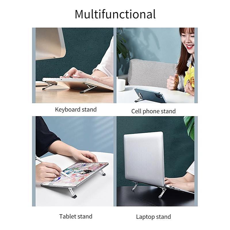 Мини-портативная подставка для ноутбука, 3 шестерни, регулируемая складная невидимая клавиатура, держатель для телефона, алюминиевая опора, универсальные компьютерные аксессуары для Macbook