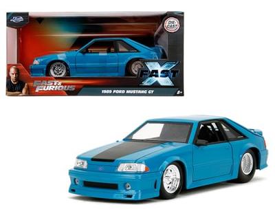 JADA TOYS Масштаб 1/24 Форсаж Ford Mustang GT 1989 Синий Металлическая Модель Автомобиля 34922 [Параллельный Импорт]