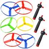 AZNABLE Пропеллер летающая игрушка пластиковая для игры в парке на открытом воздухе 6 пропеллеров 3 ручки