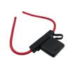 Водонепроницаемый держатель предохранителя 8AWG, черный, совместим с предохранителем Maxi, 100A, красный провод 8 AWG, термопласт, для сквозного монтажа