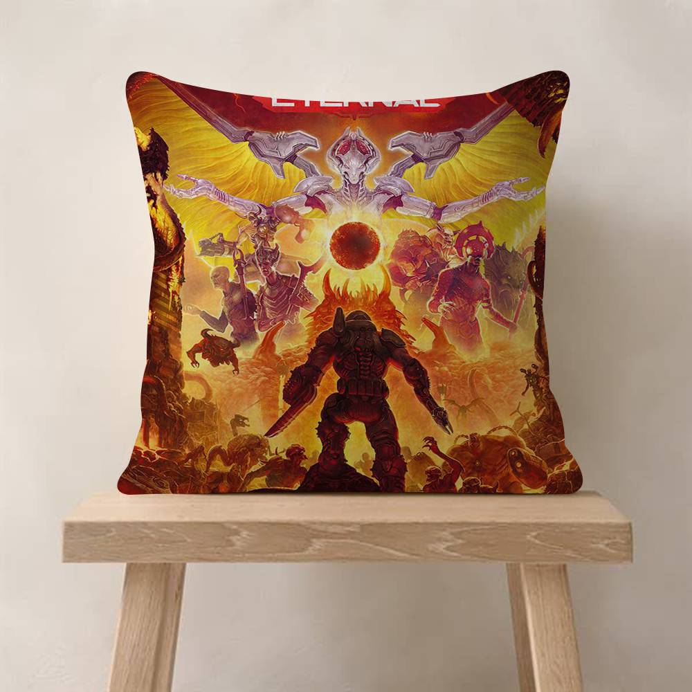 pc Game ADOOMEternal Cushion Cover Inches Farmhouse Decor Home Throw Pillow Covers For Couch Decorations