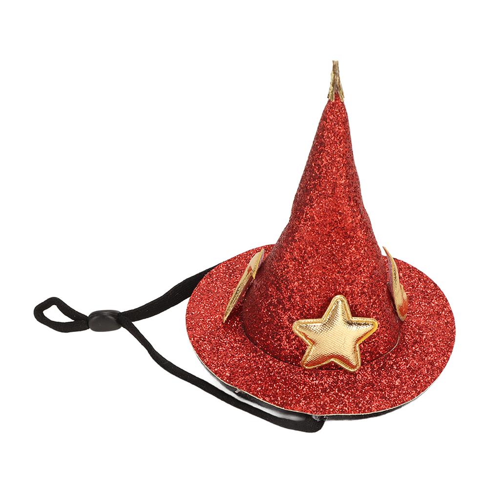 Hamster Hat Moon Star Pattern Small Animal Pet Top Hats with Adjustable Chin Strap for Turtles