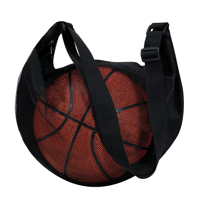 1Pc Portable Drawstring Basketball Backpack Mesh Bag Football Soccer Volleyball Ball Storage Bags Outdoor Sports Traveling