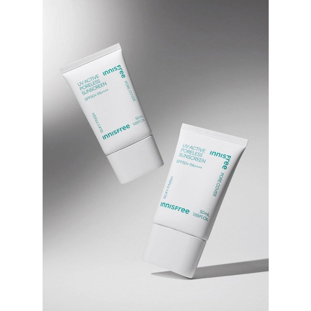 Innisfree Новый солнцезащитный крем UV Active Poreless SPF50+ PA++++, 50 мл, 1 шт.