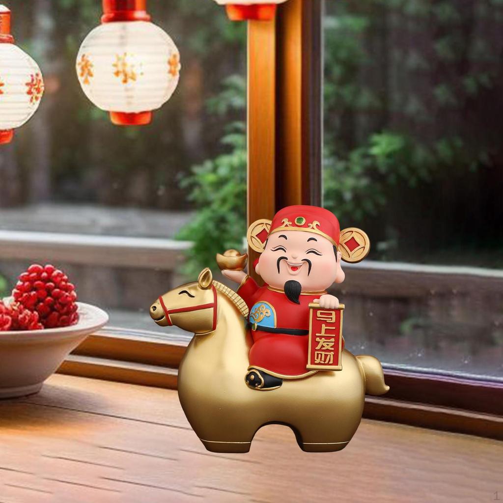 Статуэтка Китайская скульптура Фэн-шуй Настольное украшение Полимерная фигурка для офисного стола Центральные элементы
