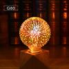Novelty 3D Fireworks Effect Vintage Edison Lamp E27 110V-220V Holiday Decoration Lights A60 ST64 G80 G95 G125 Christmas Party Home Decor