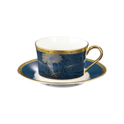 Noritake чашка-блюдце 245 куб. см Moomin Moominpappa отправляется в море 1 гость синий костяной фарфор и (Кофе чай) TG93686/N-091L