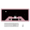 Space Astronauts Rabbit Mouse Pad Cute Cartoon Computer Keyboard Pad Non-slip Rubber Base Office Desktop Table Mat for Women