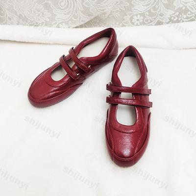 Модные женские балетки 2025 Осень Новая мода Винтажные туфли Мэри Джейн на плоской подошве Легкие Удобные Уличные Нескользящие Повседневные туфли