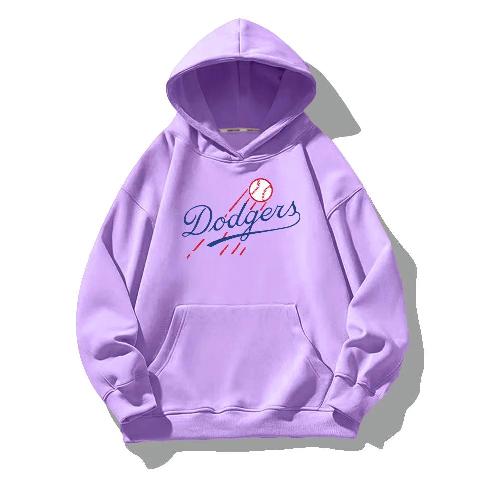 Лос-Анджелес Доджерс Пуловеры Унисекс Свободные Повседневные Толстовки С Длинным Рукавом Толстовки Спортивная Одежда Большие Размеры Модные Женские Мужские Толстовки
