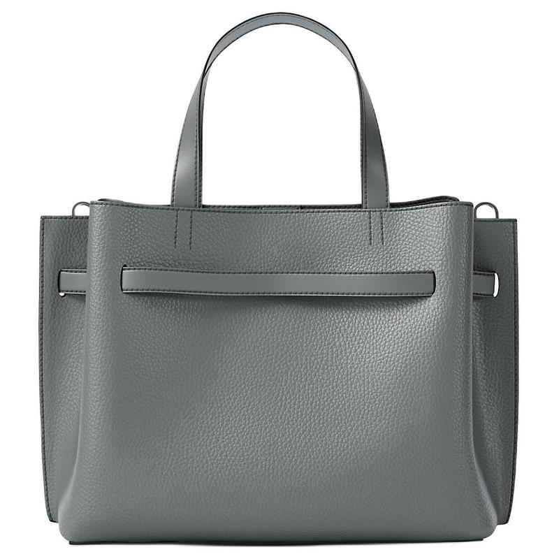 Michael Kors Emilia Логотип Классическая кожаная сумка Маленькая женская Серая