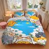3pcs Cute Cats Bedding Set, Suitable for Bedroom Decoration, (Includes 1 Duvet Cover And 2 Pillowcases, Quilt Not Included) yy250822123