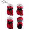 4 шт. Бархатные Толстые Противоскользящие Носки для Щенков Обувь для Питомцев Обувь Дождевые Снежные Ботинки Теплая Обувь для Собак
