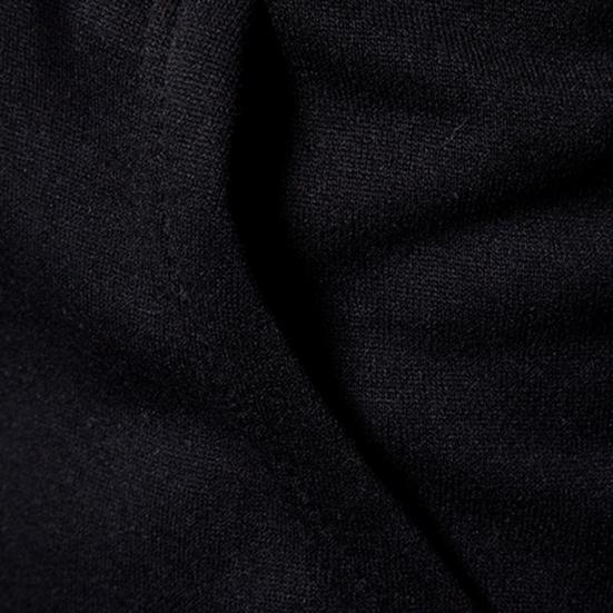 Hooded Zipper Closure Men Jacket Patchwork Long Sleeve Drawstring Side Pockets Sweatshirt Male Clothing