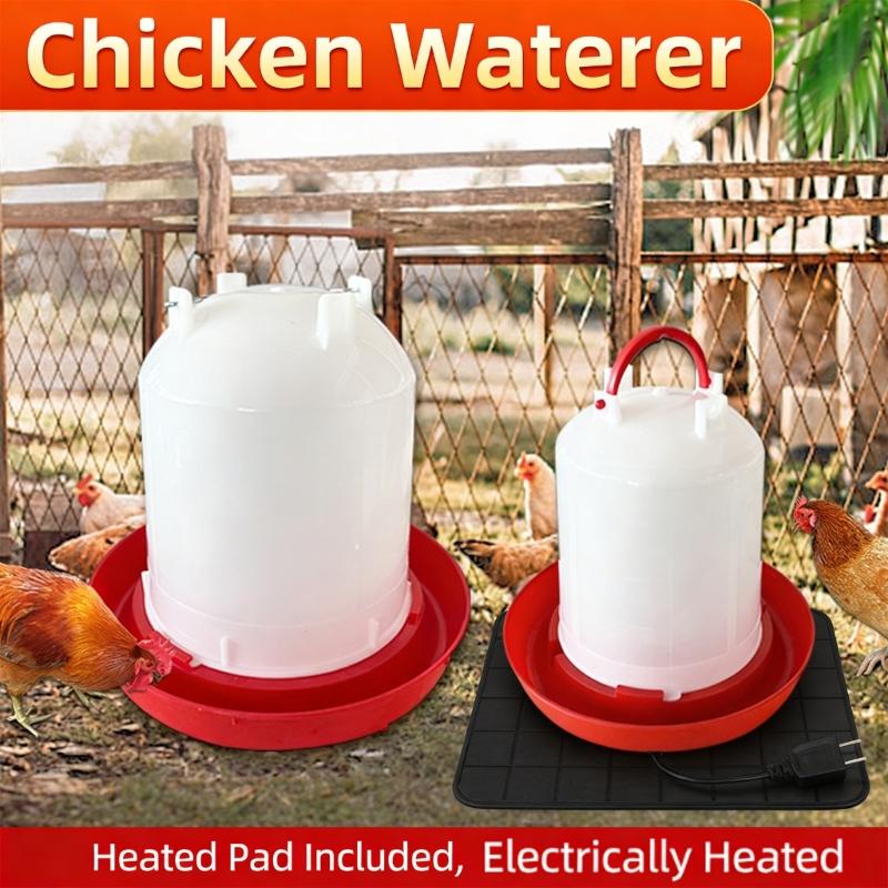 Efficient Electric Heated Waterer for Livestock with Safety Mechanisms Water Dispenser Feeder for Poultry Duck Chicken
