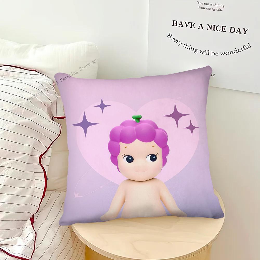 Милая кукла мультяшная наволочка Sonnys Angels модная квадратная наволочка для спальни, дивана, комнаты, внутреннее украшение, чехол для подушки для отдыха