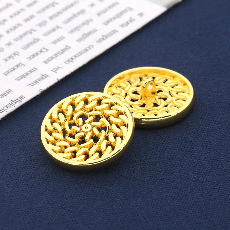 Buttons Gold Versatile Women'S Clothes Decorative Metal Button Accessories Round Suit Coat Sweater Buttons Daquan Men