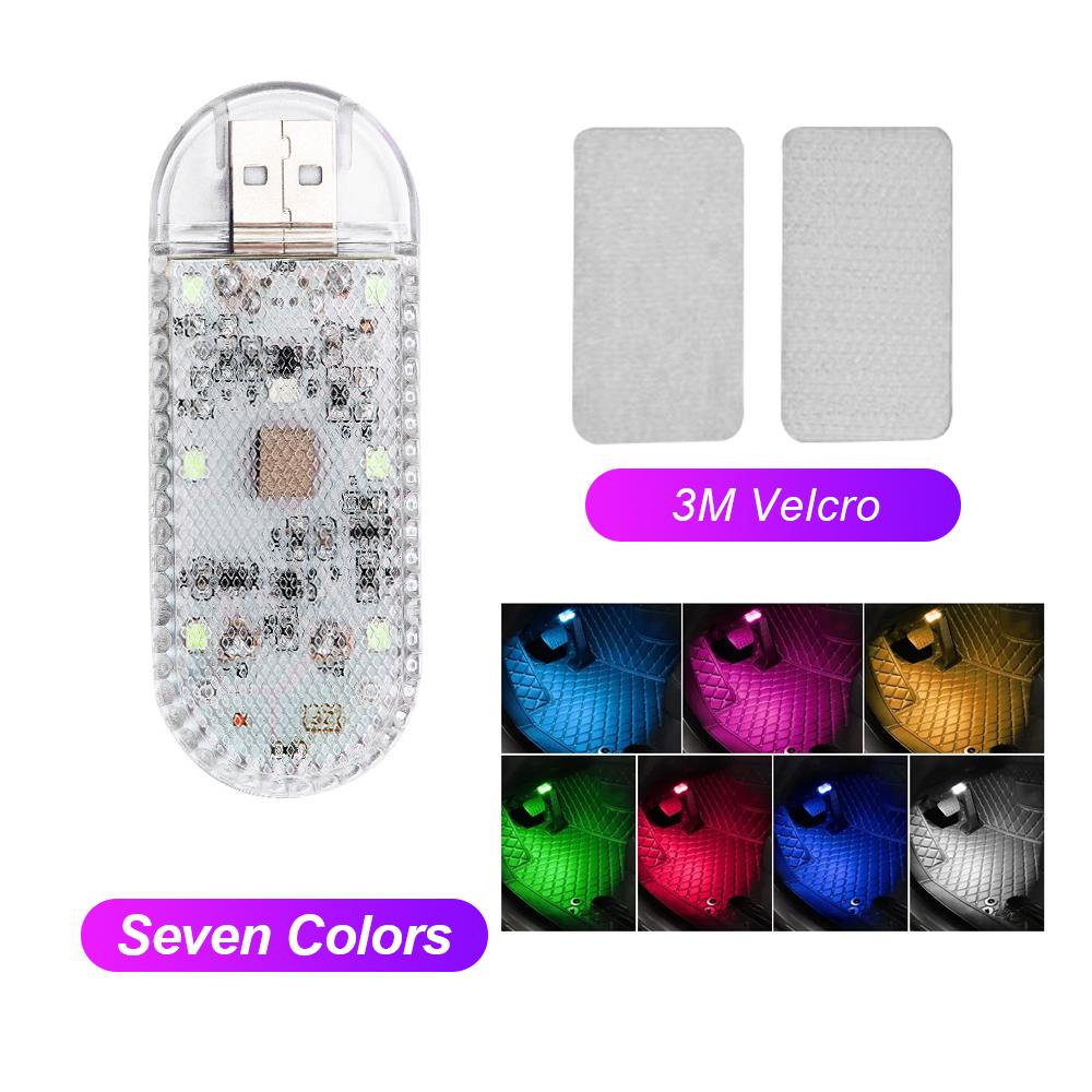 LED Interior Car Light Mini Auto Roof Ceiling Touch Light Wireless USB Charging Reading Lamp For Car Door Foot Trunk Night Light