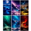 New Arrival 5D Diamond Painting Starry Sky Landscape Full Diamond Mosaic Cross Stitch  Kits Rhinestone DIY Embroidery Home Decor