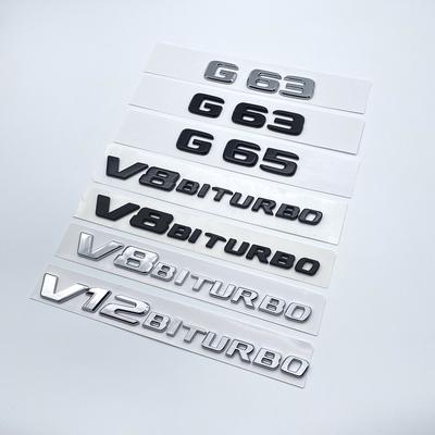 2017 плоские буквы G63 G65 V8 Biturbo V12 эмблема Biturbo для Mercedes Benz AMG W463, боковое крыло автомобиля, табличка на багажник, наклейка с логотипом