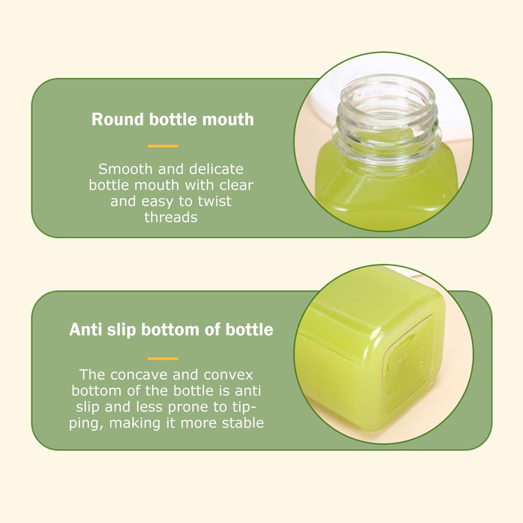 Одноразовая квадратная пластиковая прозрачная бутылка для напитков с крышкой на 38 горлышек для сока