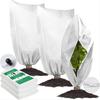 Plant Freeze Protection Cover Frost Blanket with Zipper Drawstring Plant Winter Protection Cover for Outdoor Shrub Bush Fruit Tree